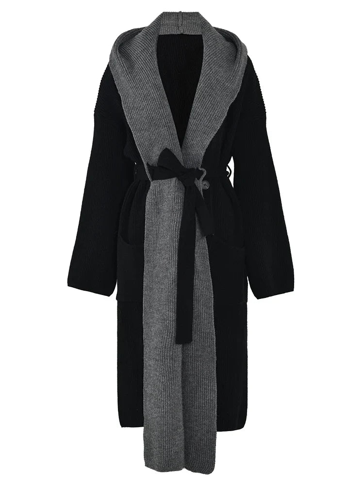 Women's Hooded Cardigan Gray