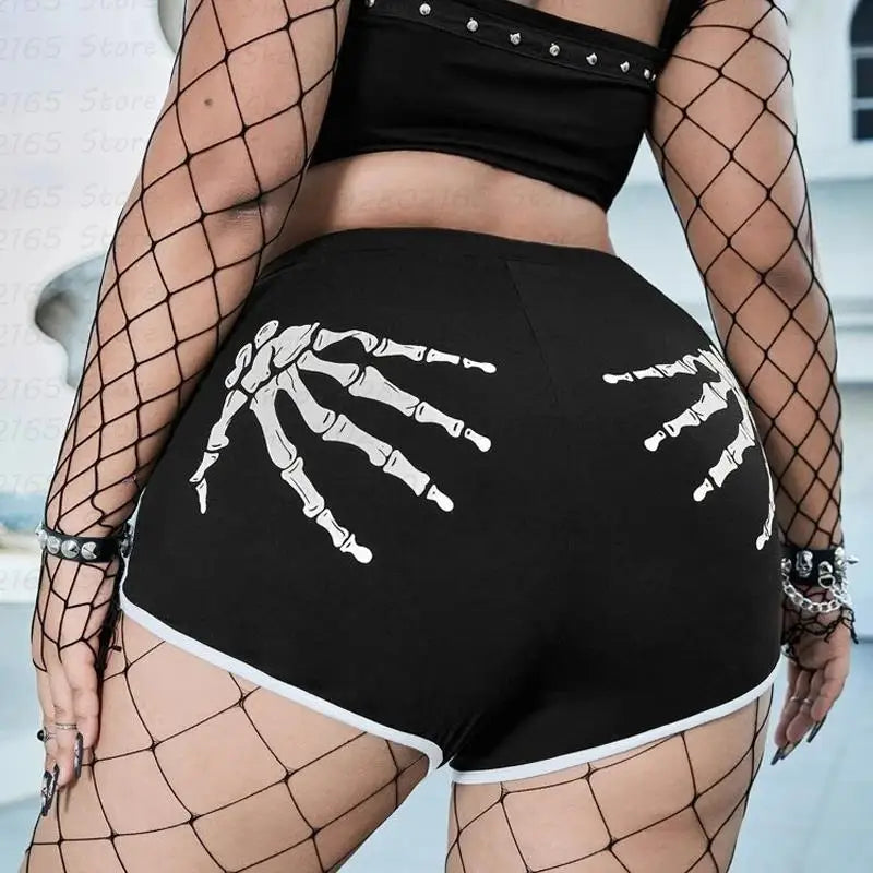 Woman-Sexy-shorts-hot-ass-Indoor-Outdoor-High-Waist-Sports-Shorts-skull-hand-Comical-print-summer.webp