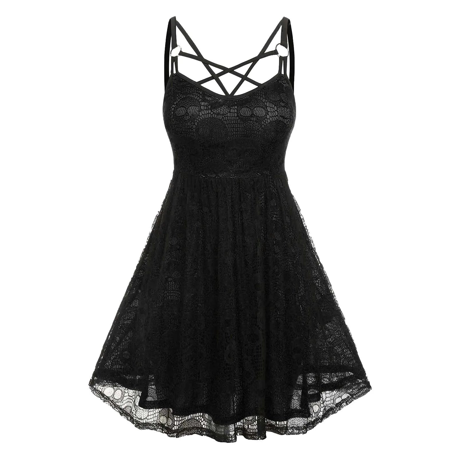 Women-s-Sleeveless-Punk-Dress-Camisole-Skull-Print-Lace-Swing-Dress-Halloween-Spaghetti-Strap-Steampunk-Dress.webp